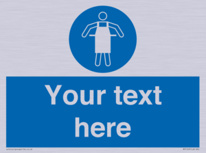 Custom Protective Apron Required Sign